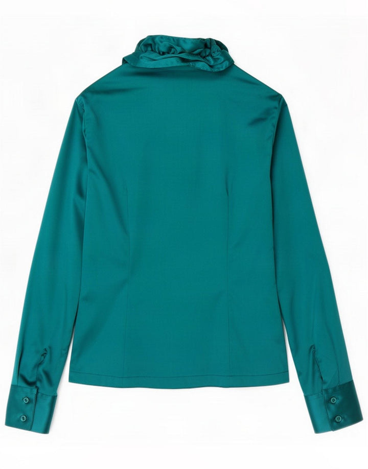 Naracamicie Camicetta da donna con volant sul davanti UK 10 Small Verde Poliestere