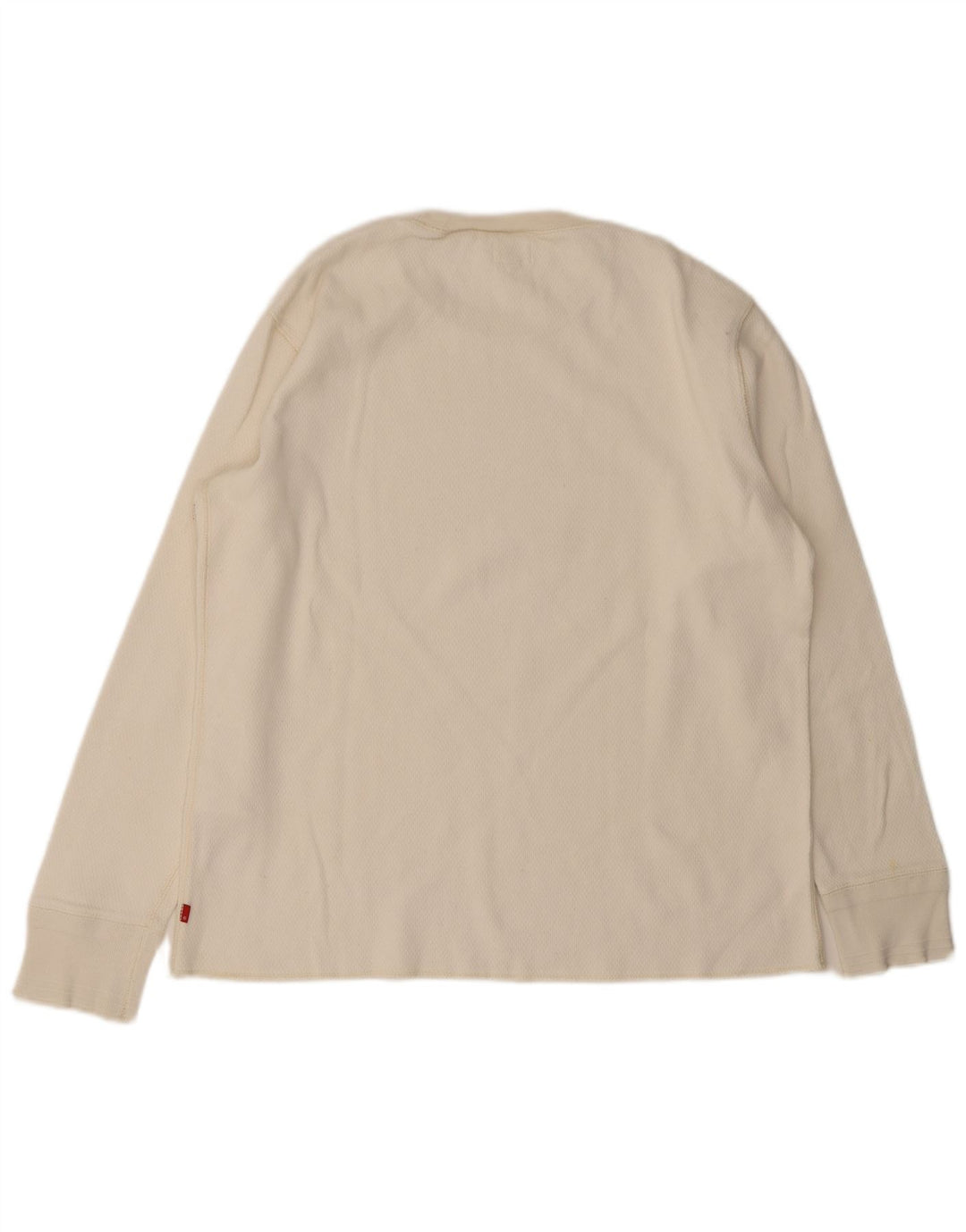 Levi's Uomo Top Manica Lunga Grande Cotone Bianco