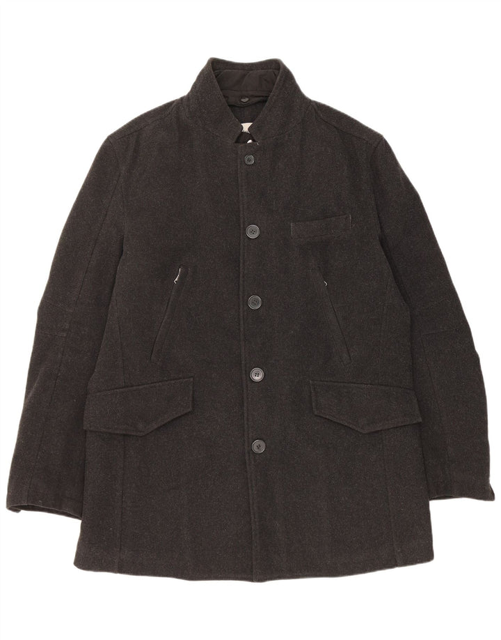 Cappotto da uomo Gian Marco Venturi UK 40 Large in lana grigia