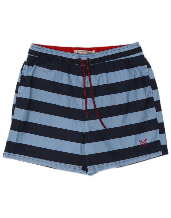 CREW CLOTHING Pantaloncini da bagno da uomo Poliestere a righe blu medio