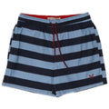 CREW CLOTHING Pantaloncini da bagno da uomo Poliestere a righe blu medio