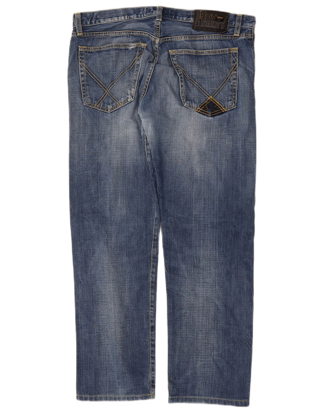 Jeans dritti invecchiati da uomo Roy Rogers W35 L29 Blu