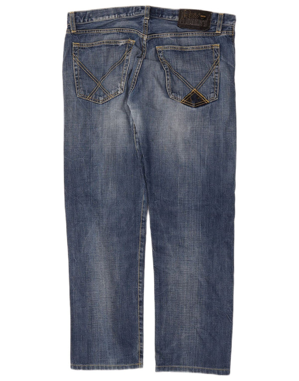 Jeans dritti invecchiati da uomo Roy Rogers W35 L29 Blu