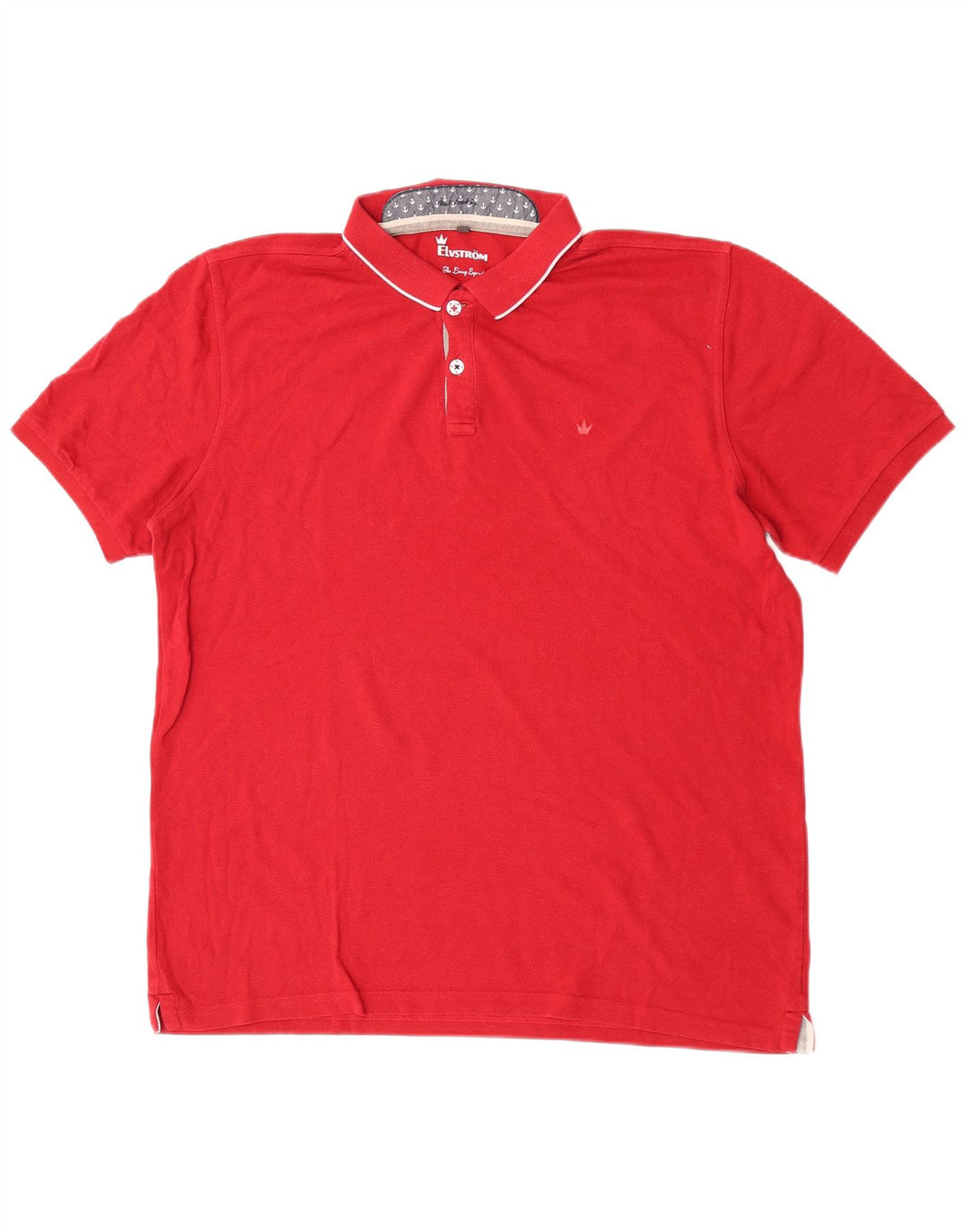 Polo da uomo Elvstrom XL in cotone rosso