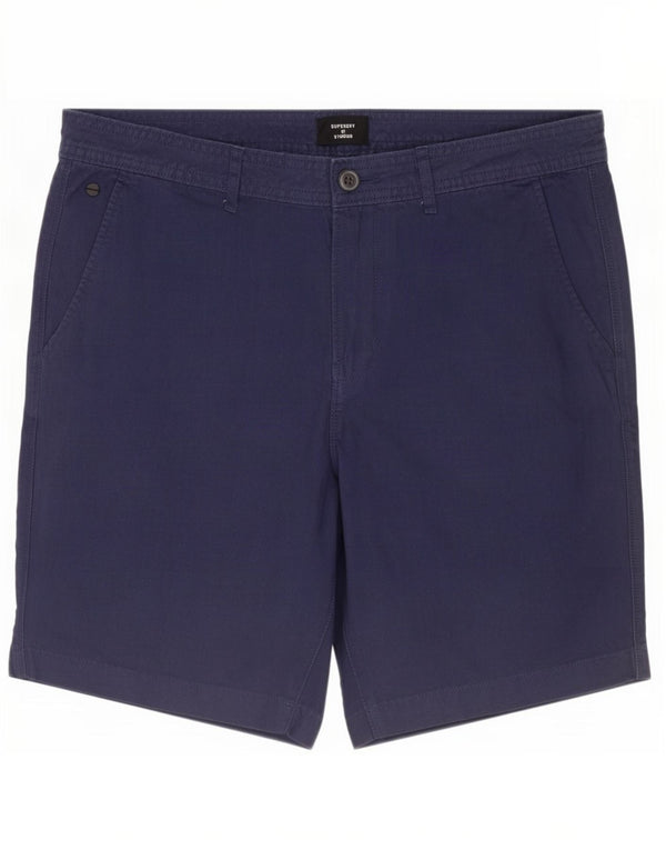 Pantaloncini chino da uomo Superdry Large W34 in cotone blu navy