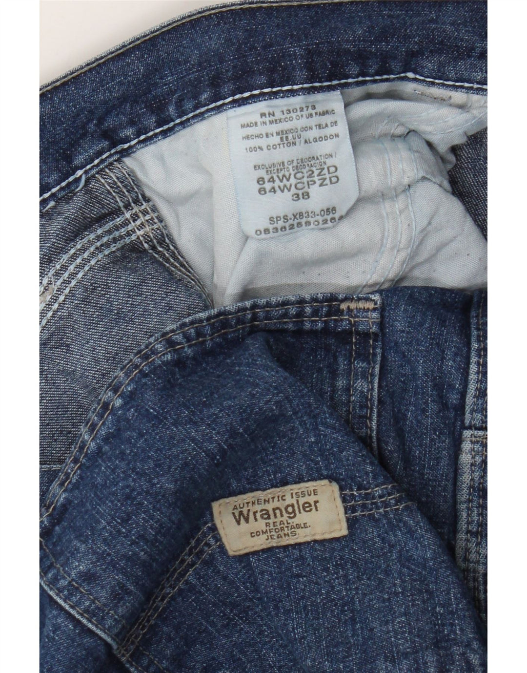 Pantaloncini di jeans cargo da uomo Wrangler W38 XL cotone blu