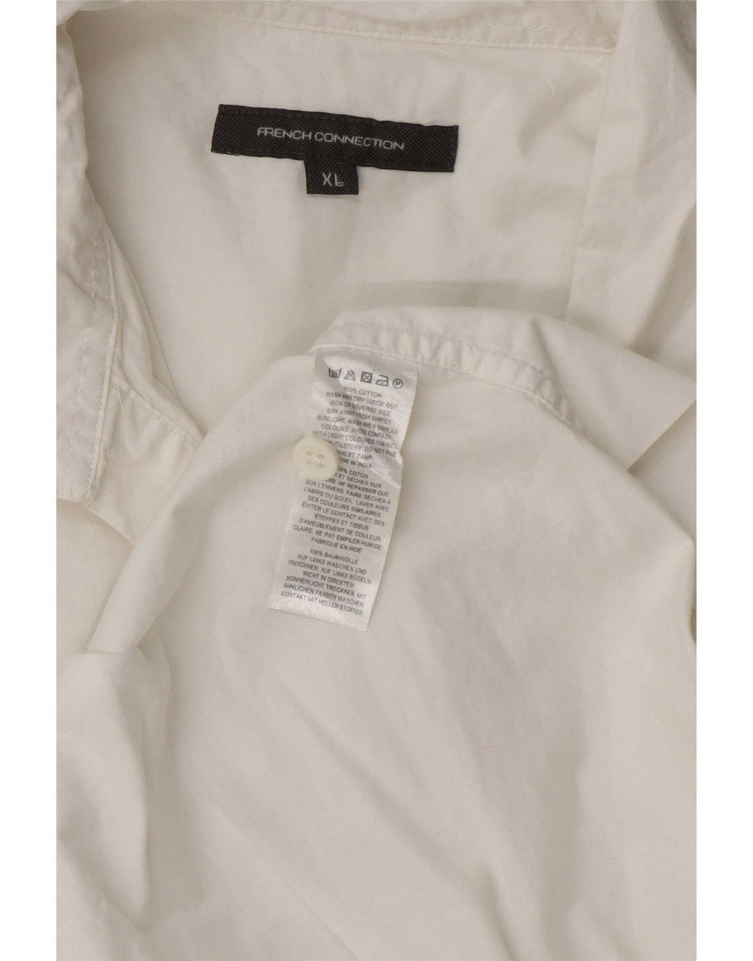 Camicia pullover oversize da donna con maniche a 3/4 French Connection UK 18 XL Bianca