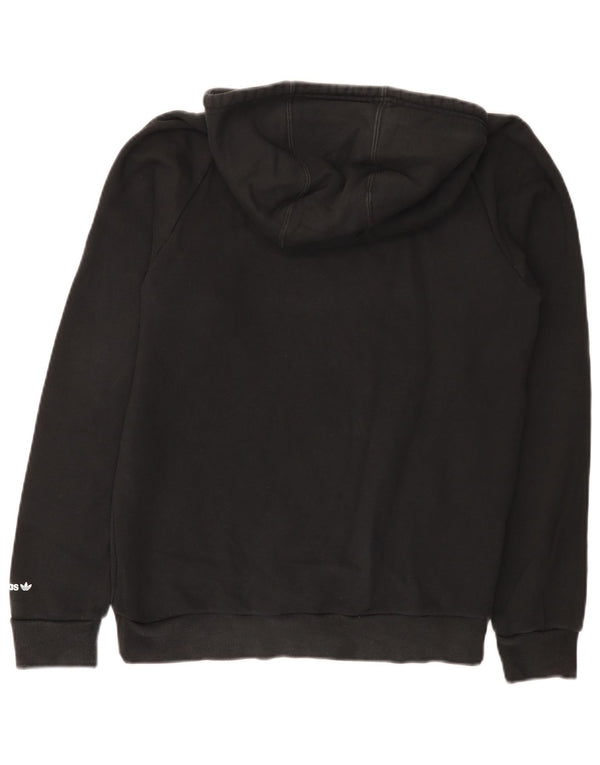 Felpa con cappuccio grafica da uomo Adidas XS in cotone nero