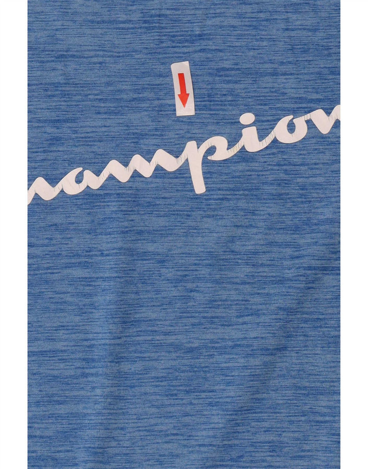 T-shirt grafica Champion da bambino, 10-11 anni, in poliestere chiazzato blu