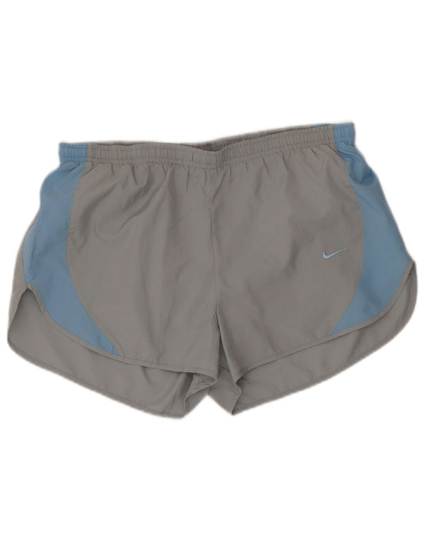 Pantaloncini sportivi Nike Dri Fit da uomo in poliestere color block grigio medio
