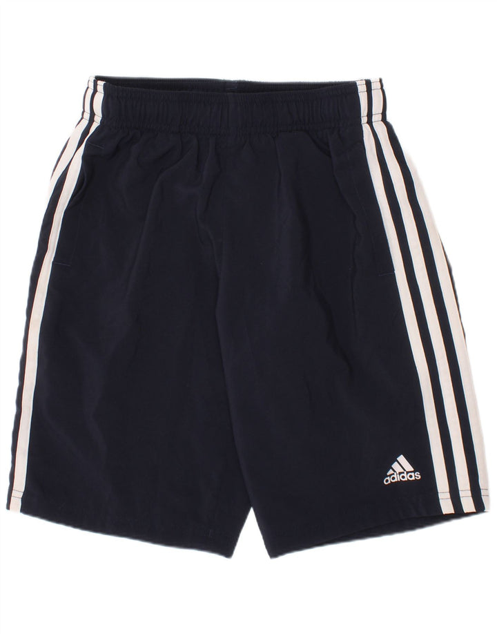 Pantaloncini sportivi Adidas da ragazzo 9-10 anni in poliestere blu navy
