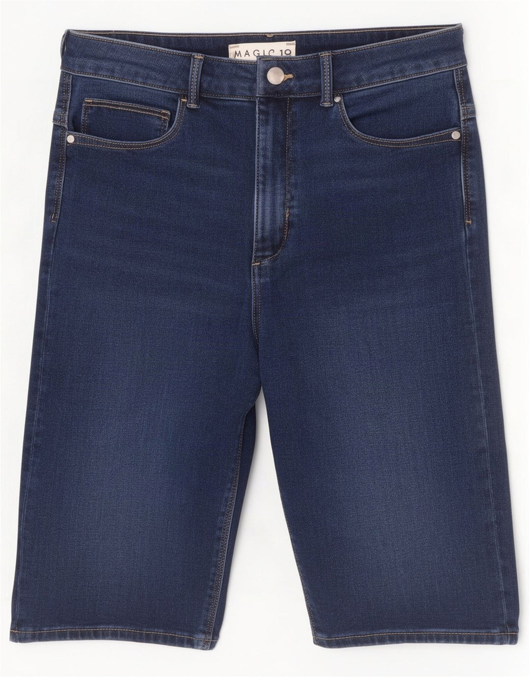 Pantaloncini di jeans Magic Marks & Spencer da donna UK 12 medi W28 blu navy