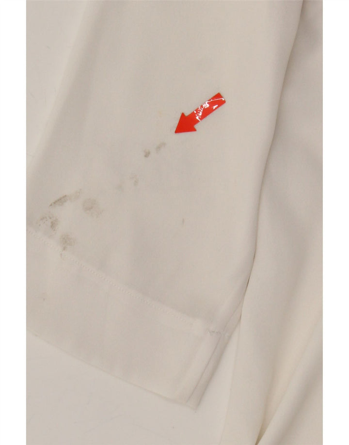 GUESS Womens Oversized 3/4 Sleeve Shirt Blouse UK 10 Small White Vintage Guess and Second-Hand Guess from Messina Hembry 