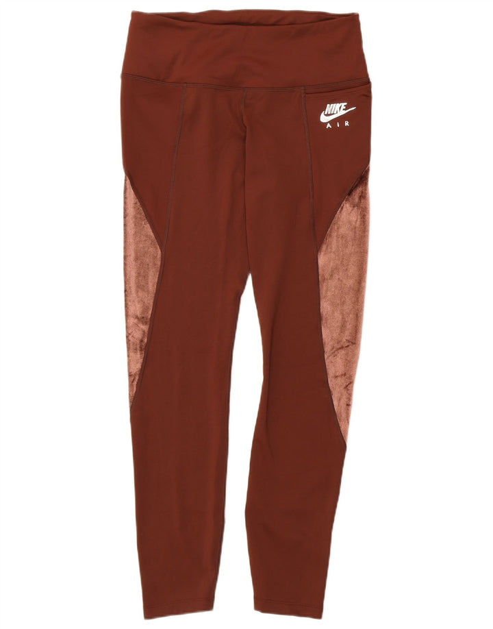 Leggings Nike Dri Fit da donna UK 12 Poliestere color block marrone medio
