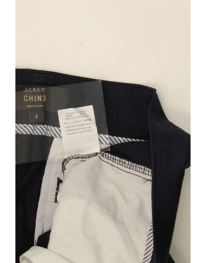 J. CREW Womens Chino Shorts US 4 Small W30  Navy Blue Cotton Vintage J. Crew and Second-Hand J. Crew from Messina Hembry 