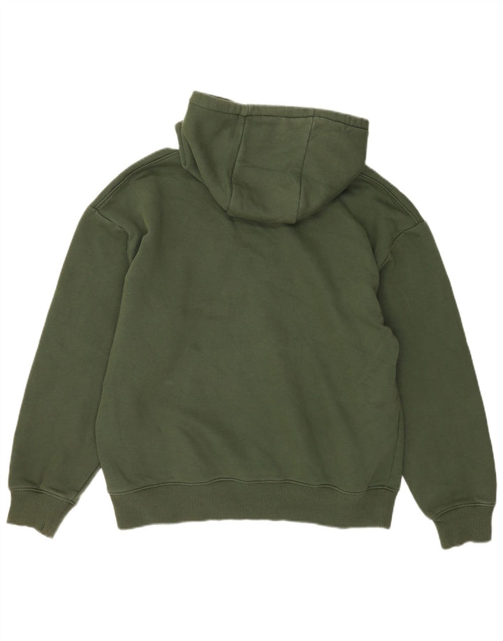 Felpa con cappuccio da uomo Zara grande in cotone verde