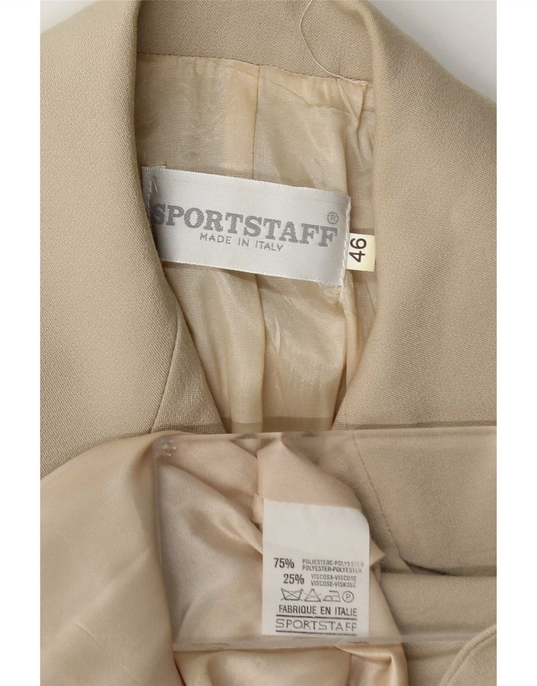Giacca blazer doppiopetto da donna Sport Staff IT 46 Large Beige