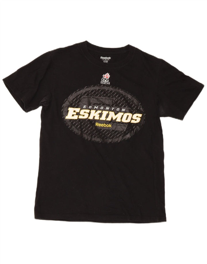 T-shirt grafica regolare da uomo Reebok Top Small in cotone nero