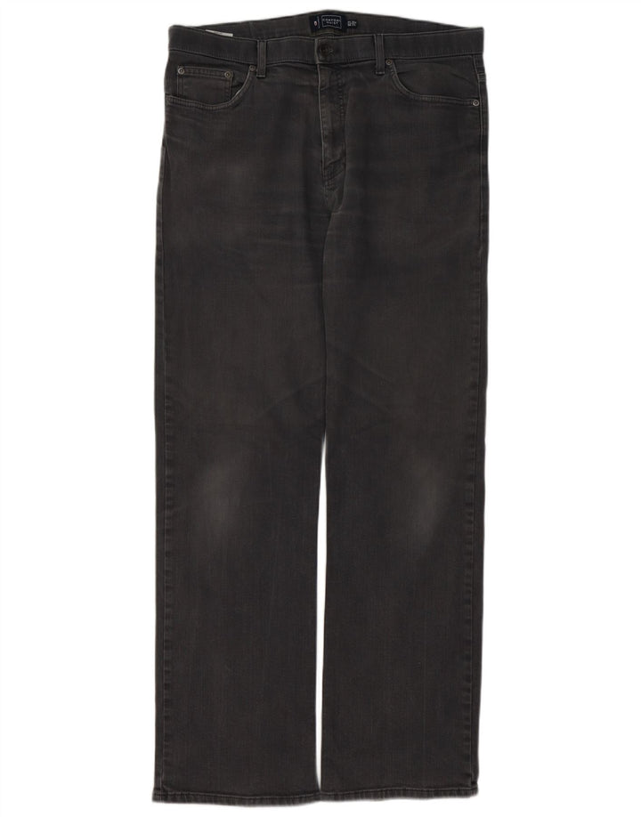 MARKS & SPENCER Jeans dritti da uomo blu Harbour W36 L33 cotone grigio