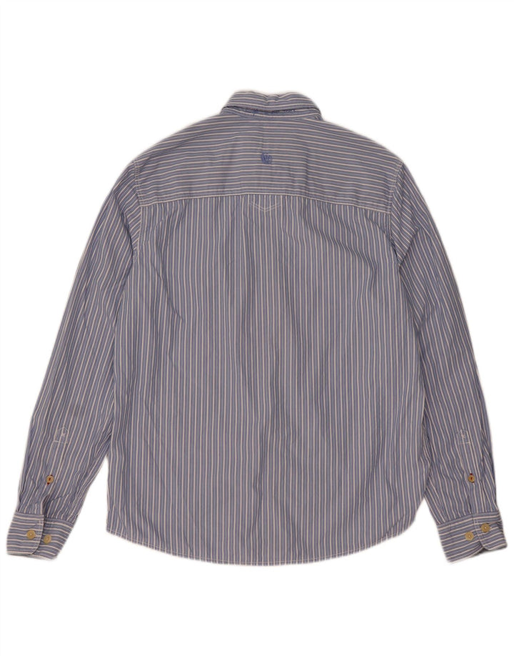 Camicia da uomo Fat Face in cotone a righe blu medio
