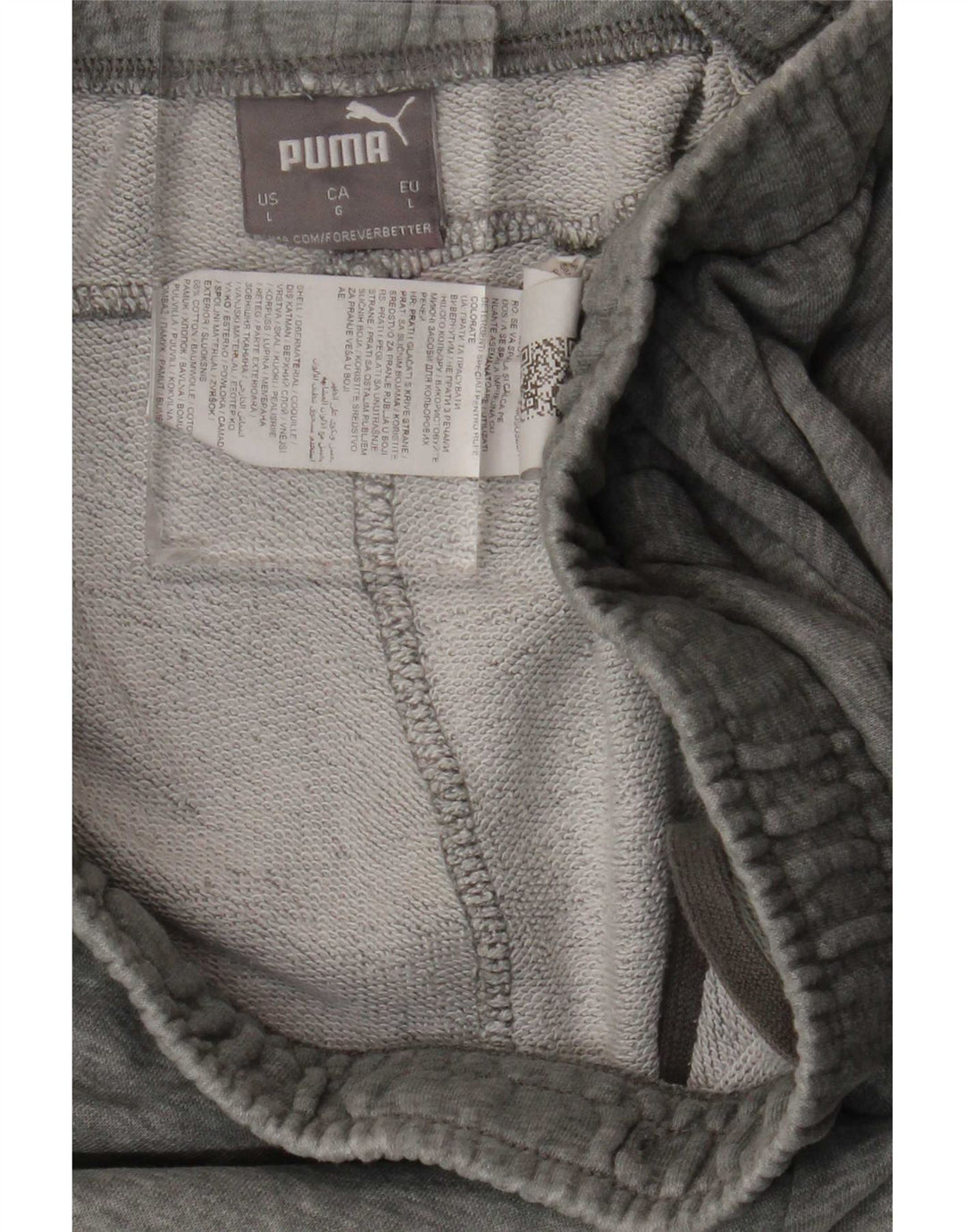 Pantaloncini sportivi da uomo Puma Large in cotone chiazzato grigio