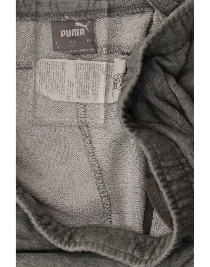 Pantaloncini sportivi da uomo Puma Large in cotone chiazzato grigio