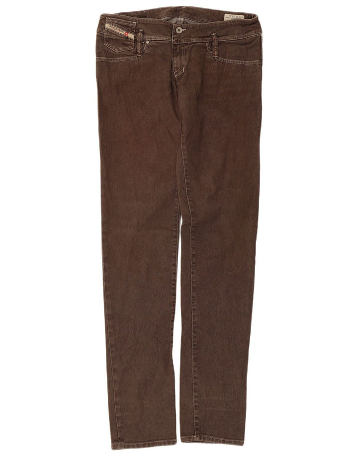 Jeans slim da donna Diesel W32 L35 cotone marrone