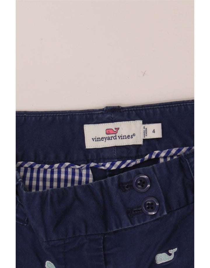 VINEYARD VINES Womens Chino Shorts US 4 Small W30  Navy Blue Spotted Vintage Vineyard Vines and Second-Hand Vineyard Vines from Messina Hembry 
