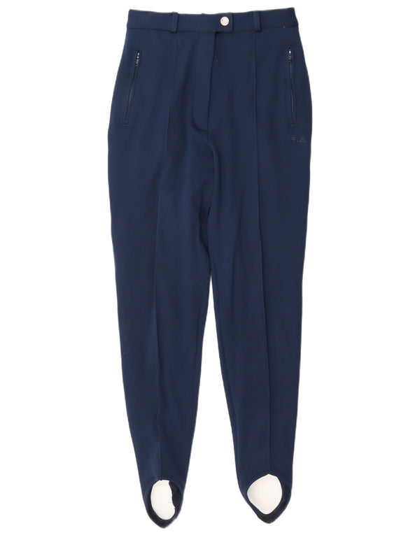Pantaloni casual con staffa da donna Fila IT 44 medio W28 L30 blu navy acrilico