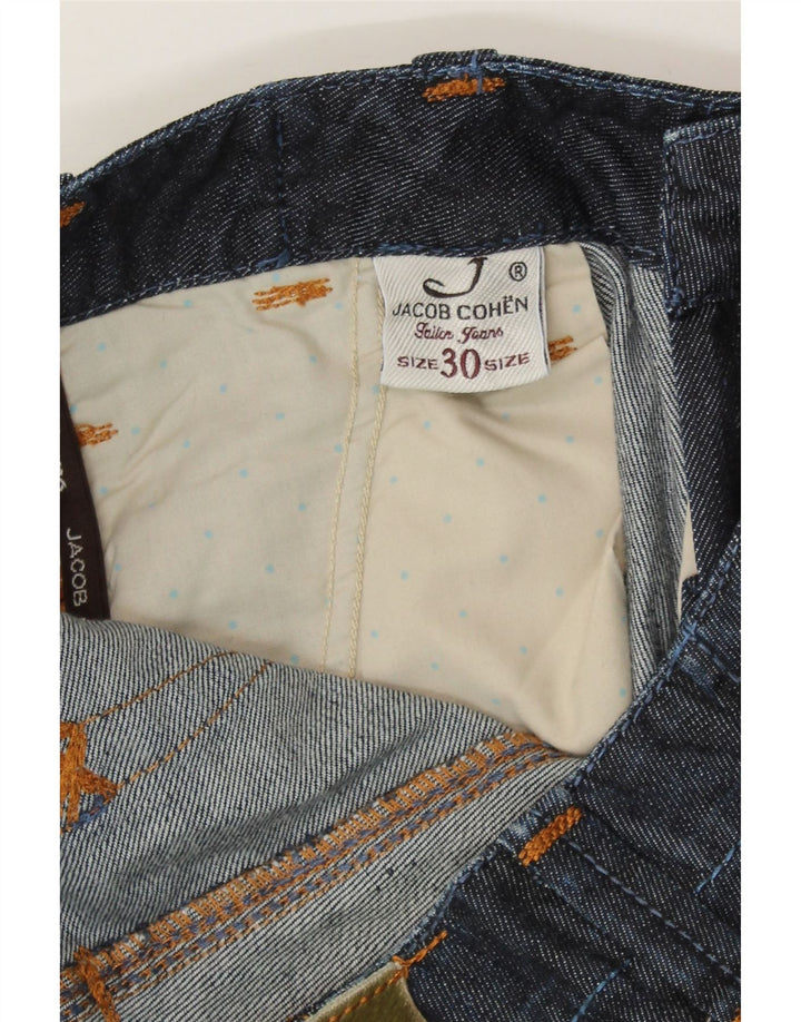 JACOB COHEN Womens Distressed Bermuda Denim Shorts W30 Medium Navy Blue Vintage Jacob Cohen and Second-Hand Jacob Cohen from Messina Hembry 