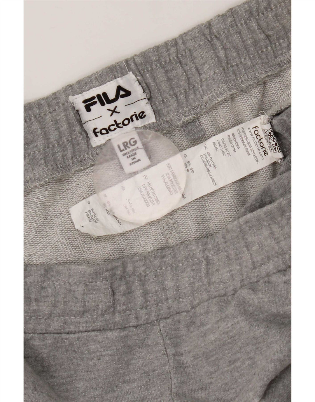 Pantaloncini sportivi grafici da uomo Fila grandi in cotone grigio