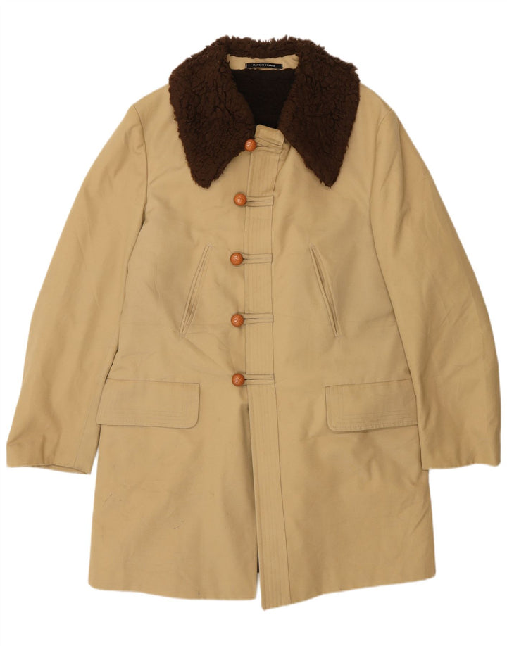Cappotto sherpa vintage da uomo IT 50 beige medio