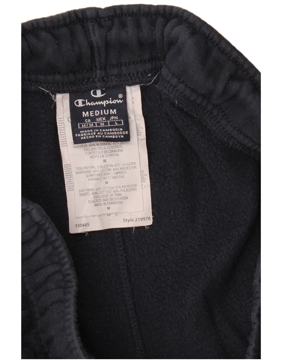 Pantaloncini sportivi da uomo CHAMPION medio cotone blu navy