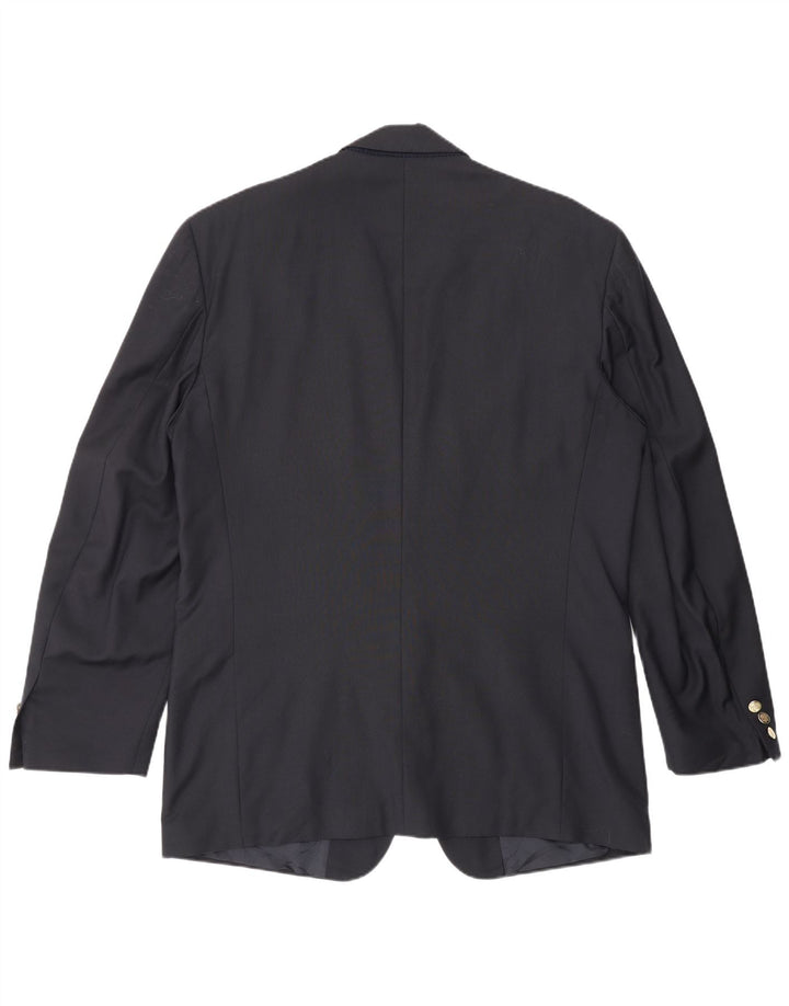 Giacca blazer da uomo a 2 bottoni Yves Saint Laurent IT 52 XL Blu navy in lana vergine