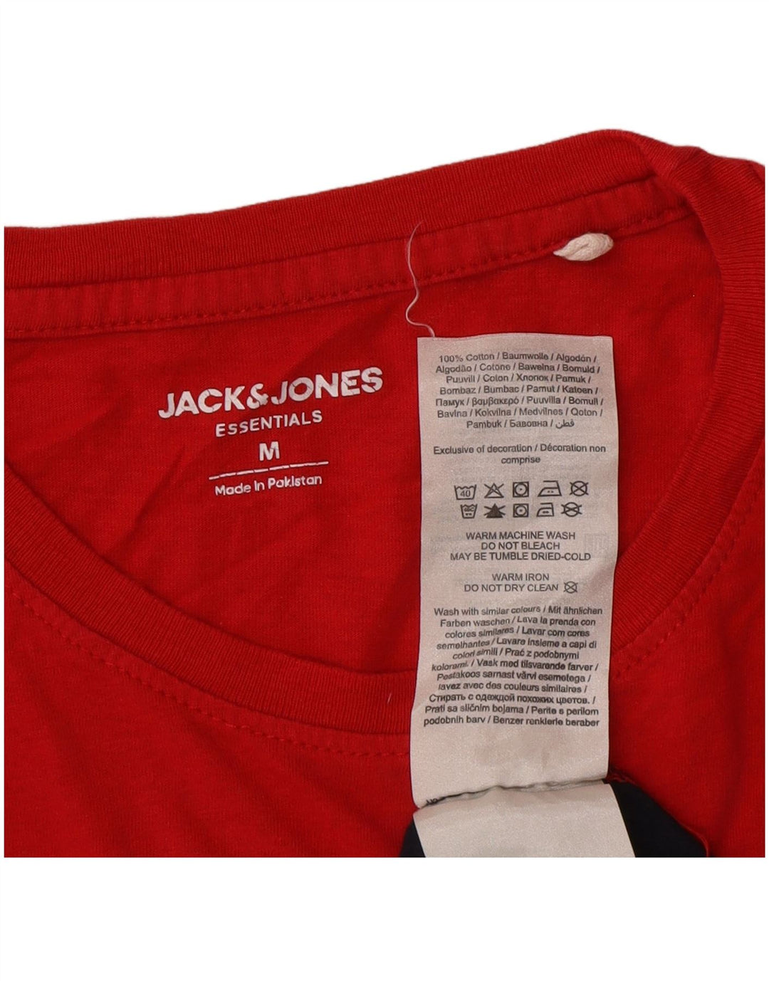Jack & Jones T-shirt grafica da uomo Top in cotone color block medio blu navy