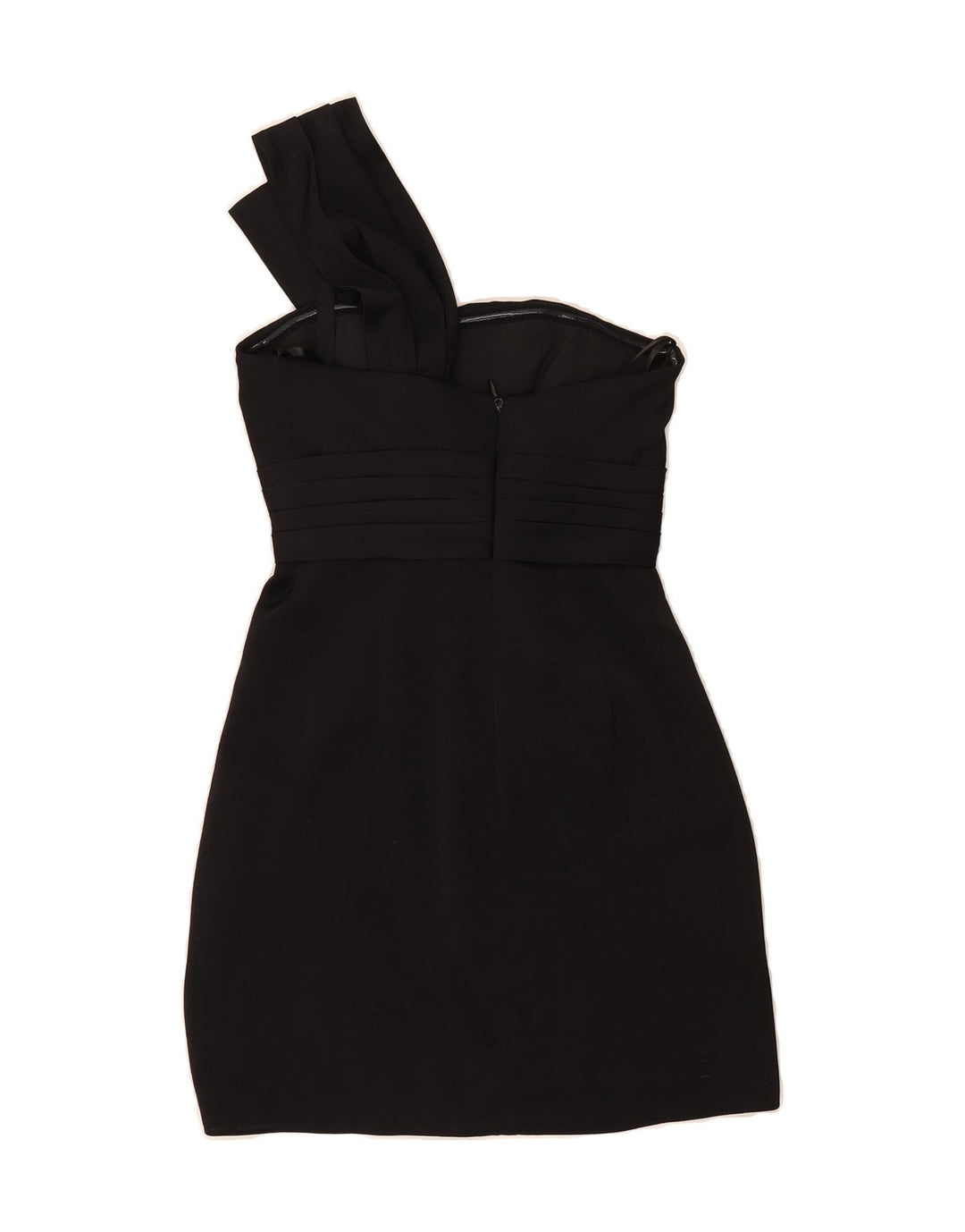 BCBGMAXAZRIA Womens One Shoulder Dress US 2 XS Black Polyester Vintage BCBGMAXAZRIA and Second-Hand BCBGMAXAZRIA from Messina Hembry 