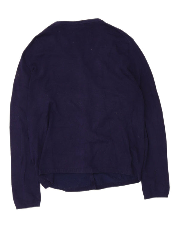 Maglione cardigan da donna Zara UK 14 grande blu navy