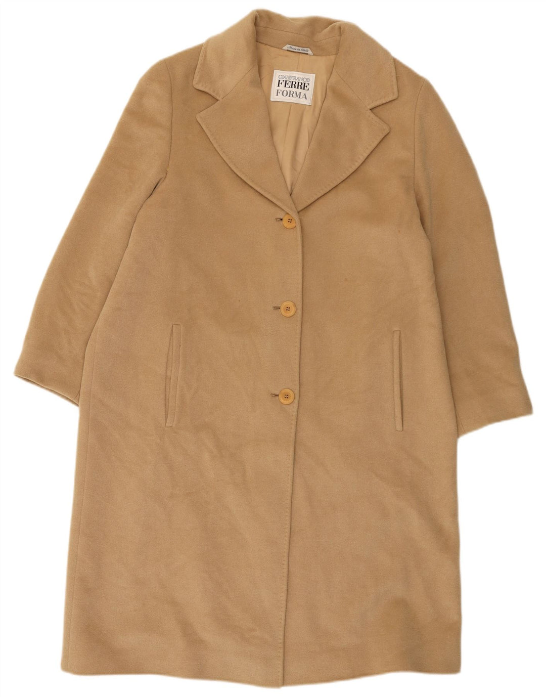 Cappotto da donna Gianfranco Ferre UK 16 grande Beige