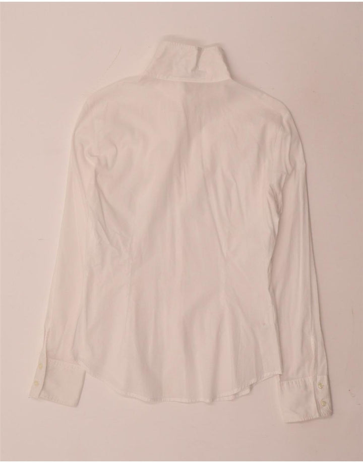 Camicia Benetton Donna UK 10 Small Cotone Bianco