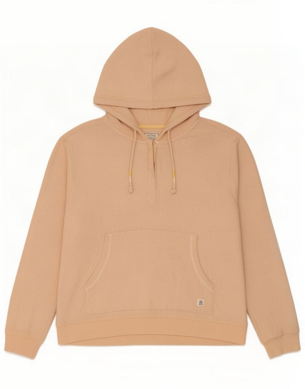 Felpa con cappuccio oversize da donna Fat Face UK 16 Large in cotone beige