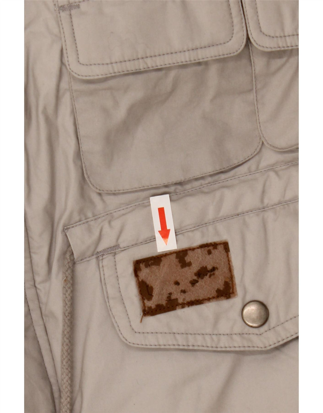 Giacca imbottita reversibile con cappuccio vintage da uomo UK 38 Cotone grigio medio