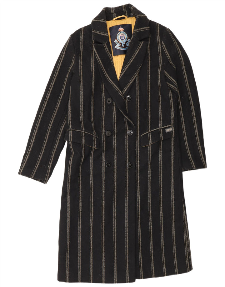 Cappotto doppiopetto da donna Scotch & Soda UK 14 medio a righe nere