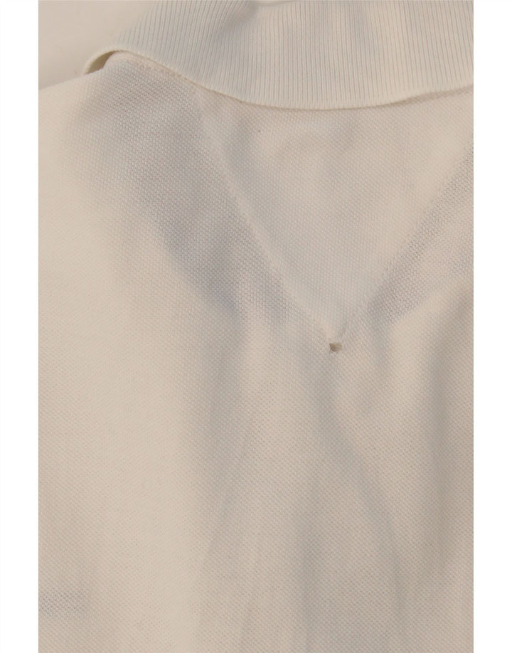TOMMY HILFIGER Mens Polo Shirt Medium Off White Cotton Vintage Tommy Hilfiger and Second-Hand Tommy Hilfiger from Messina Hembry 