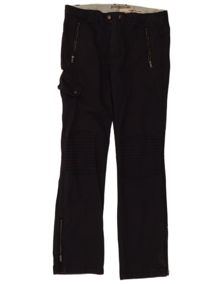 Pantaloni cargo dritti da uomo Dkny W32 L32 cotone nero