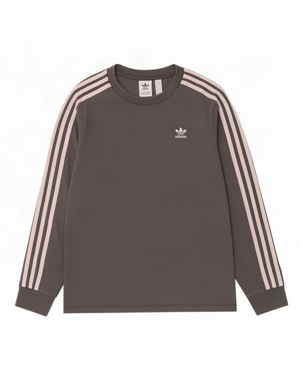 Adidas Womens Top Long Sleeve UK 8 Small Grey Cotton