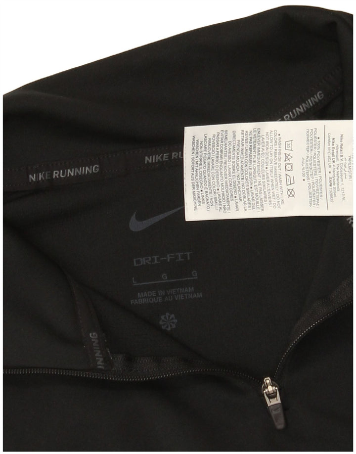 Top da tuta Nike Dri Fit Graphic Pullover da donna UK 16 Large Nero