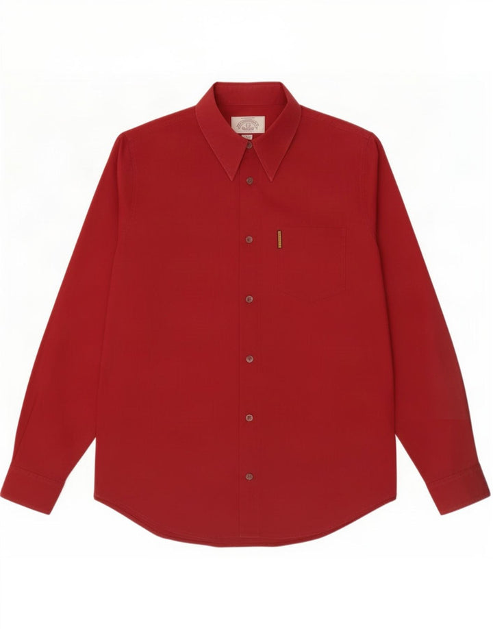 Armani Jeans Camicia da uomo grande rossa in cotone