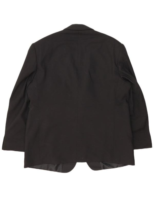 Giacca blazer a 2 bottoni da uomo Marks & Spencer UK 46 XL lana nera