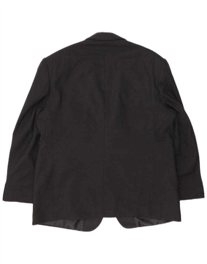 Giacca blazer a 2 bottoni da uomo Marks & Spencer UK 46 XL lana nera