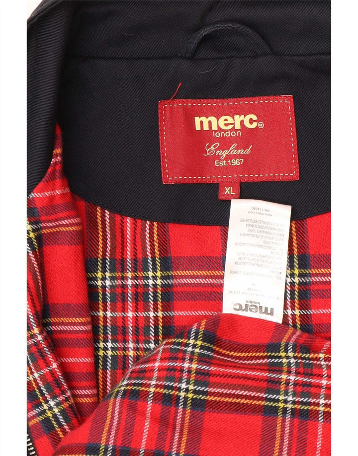 Giacca Bomber Merc Mens UK 42 XL Blu Navy Cotone